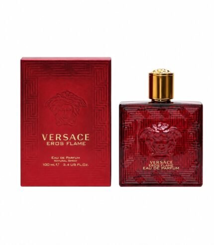 Versace Eros Flame Eau de Parfum — bottle and box | فيرزاتشي إيروس فلايم أو دو برفان — الزجاجة والعبوة